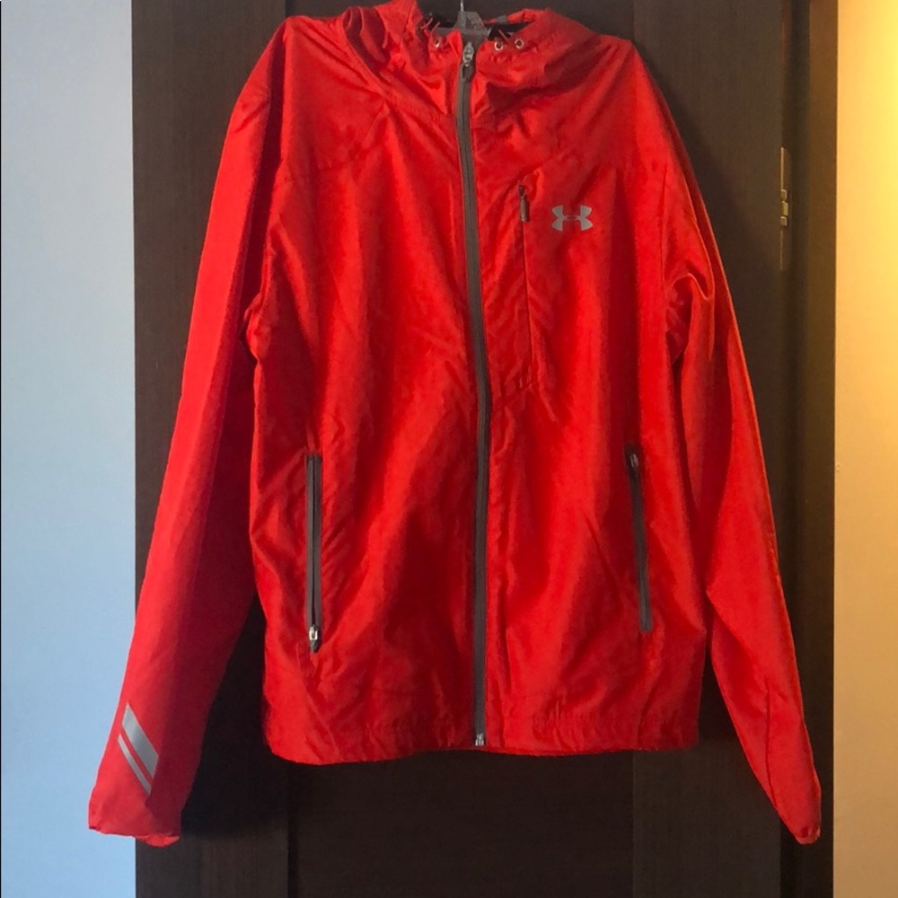 Red Under Armour Windbreaker